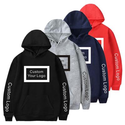 China Wholesale bulk custom Anti-wrinkle logo printing cheap oversize plus size men's plain unisex cotton pullover hoodies sweatshirts for men for sale