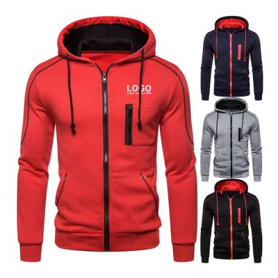 China Wholesale Custom Unbranded Slim Fit Anti-Wrinkle Men's Solid Zipper Up Hoodie Vendor Sweatshirt With Zipper for sale