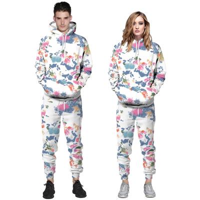 China Wholesale custom digital print men's casual unisex hoodie tie dye QUICK DRY 2 piece panties set for men for sale