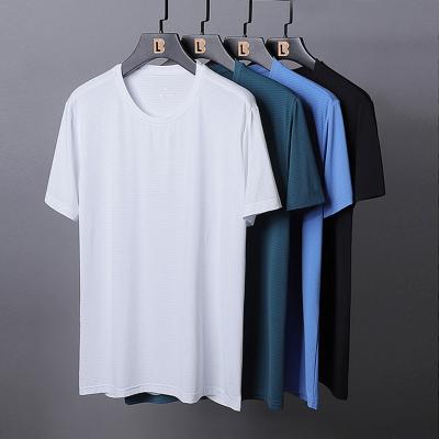 China Wholesale Bulk Fit 4XL 5XL White Blank Thin Quick Dry Nylon Quick Dry Plus Size Gym T-shirt Oversized Tee For Men for sale