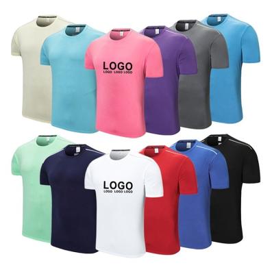 China Custom Logo Fitness Sports Men's T-shirt Dry Polyester Gym Fit Wholesale Loose QUICK DRY Men's T-Shirt For Men for sale