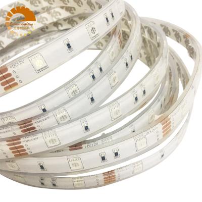 China LANDSCAPE DC12/24V 30leds/meter smd5050 IP68 waterproof led flexible strip RGB LED RIBBON 10mm PCB for sale