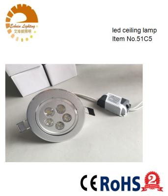 China Office 5W 500lumen Recessed Decoration Led Ceiling Lamp Bulb Fixture, CE&ROHS Approval, Aluminum Housing for sale