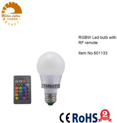 China Indoor Lighting AC85~265V 3W RGB Led Bulb With IR Remote, Size:60*113mm, E27 LED LAMP for sale