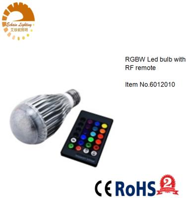 China Indoor Lighting AC85~265V E27 10W RGB Led Bulb With IR Remote, Size:60*120mm, E27 LED LAMP for sale