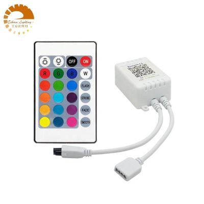 China Plastic DC5-26V, Blue Tooth Mini APP RGB Led Controller With 24 Key IR Remote, Output for sale