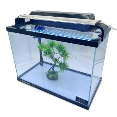 China Viable ultra clear glass saltwater aquarium fancy aquarium tank akvarium aquarium with water pump for sale