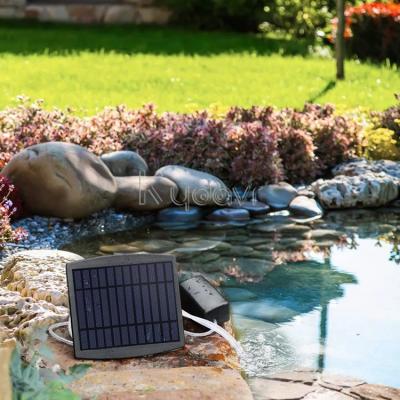 China Portable Small ABS Solar Power Pond Oxygen Aquarium Air Compressor Inflation Pump For Fish Tank for sale