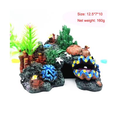 China Viable Asian hot selling accessories of fish aquarium resin decorative arts and crafts decorations for aquariums techniques for sale