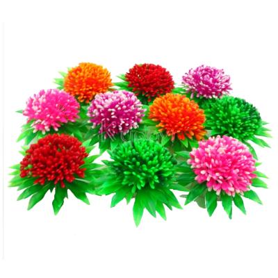 China Aquarium tank ornament wedding plastic ball aquarium simulation aquatic plant flower decoration artificial flowers for sale