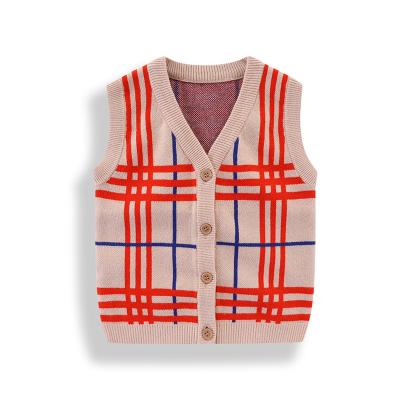 China School Uniform Manufacturers Custom Make Again Kindergarten Cardigan Custom Logo Button Up Plaid Fashion School Uniform Sweater Vest Sweater Knitting Design for sale