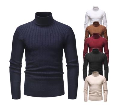 China Anti-wrinkle sweater supplier custom good quality new winter men's sweaters solid color neck casual sweater turtle neck top knitted sweaters custom mens knit sweater for sale