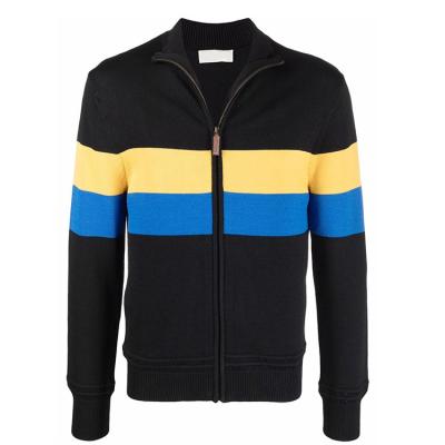 China Anti-Wrinkle Customized Men's Spring And Autumn Sweater Coat Zipper Design Color Contrast Quilting OEM Anti-Static Anti-pilling for sale