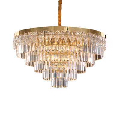 China Luxury Modern Crystal Glass Chandelier Lamp Home Decor Lights Nordic Restaurant Pendant Light for sale