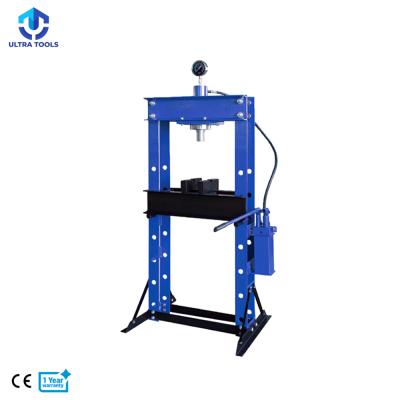 China Car 20T Car Shop Steel Hydraulic Double Press Workshop Double Pump Press With Gauge for sale