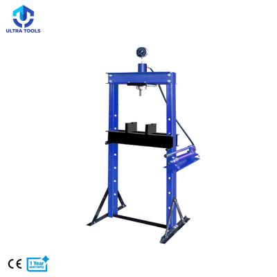 China Steel H-frame 20T Car Shop Workshop Hydraulic Press With Hand Pump And Gauge for sale