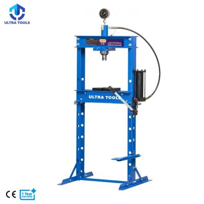 China Automotive Metal Or Hydraulic 30T Magazine Shop Press With Pump And Foot Pedal Gauge for sale