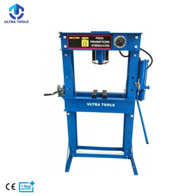 China Steel 50 Ton Air Hydraulic Shop Pneumatic Press With Gauge for sale