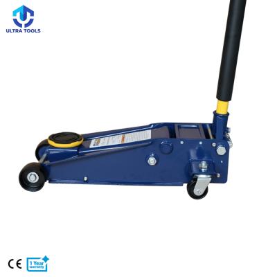 China Car Floor Jack 3 Ton Steel Hydraulic Quick Lift Garage Trolley Jack With Double Pump for sale