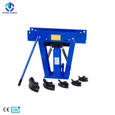 China TON Manual Tubing Exhaust Tube Bending Pipe Bender 12 Steel Hydraulic Floor Stand With 6 Dies for sale