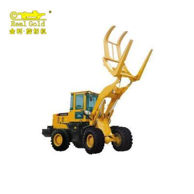 China Woodworking wheel loader machine with loading 1.5T goods, with pneumatic brake and top configuration for sale