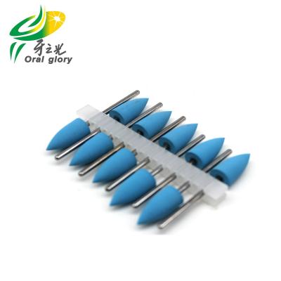 China Jenking silicon Polisher For Ceramic Cf103f high quality Fine blue low speed(RA/CA) dental polishing bur for sale