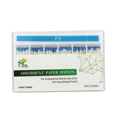 China Dental Products Professional Absorbent Paper Tip Absorbent Paper Points 04 Taper en venta