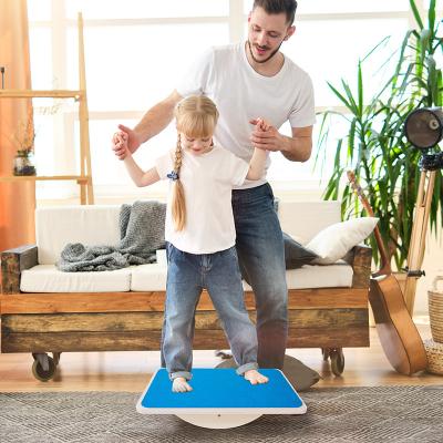 China Balancing Trainer for Exercise Kids Wooden Balance Board Toddler Shimmy Balance Beam Kids Wooden Balance Board Double Layer Curvy Fitness for sale