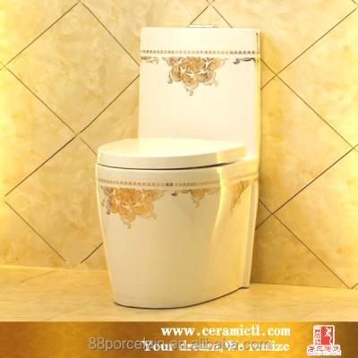 China Modern Double-Flow Bathroom Washroom Ceramic Toilet Jingdezhen Porcelain Pedestal Pan for sale