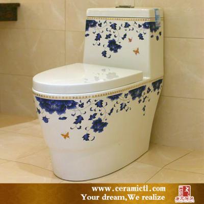 China Automatic Operation Bathroom Modern Luxury Goods Ceramic Toilet For Sale Porcelain Sit Implement Ceramic Pedestal Pan for sale