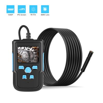 China 2021 New Mini Handheld Industrial Endoscope Camera P60 Mini Waterproof Endoscope Inspection Camera 8mm 10m 2.4 Inch Screen Snake Camera for sale