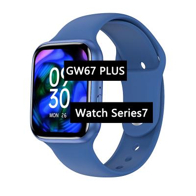 China MP3 playback NEW GW67 plus 1.75 inch 320*385 reloj wireless charging watch iwo7 smart series 7 smartwatch two straps pro smartwatch for sale