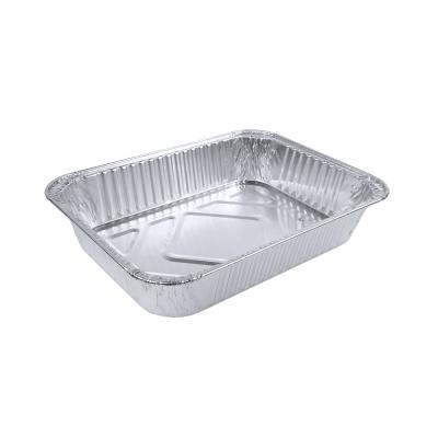 China 4900ml Disposable Rectangle Aluminum Foil Lasagna Pan Aluminum Foil Food Packaging Tray for sale