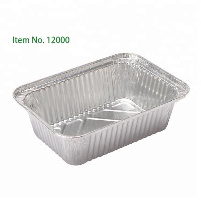 China Takeout Food Packing MT-12000 24 Ounce Rectangular Microwavable Aluminum Food Container Food Packaging Boxes for sale