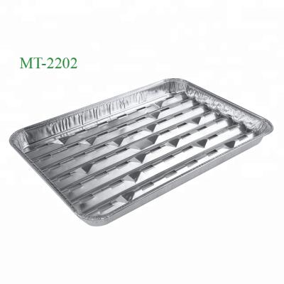 China Food Cooking BBQ Party Grill Disposable Aluminum Dishes Topper Pan Drip Pans for sale