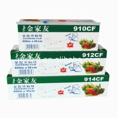 China Kitchen Use Food Grade Moisture Proof PVC Cling Film for sale