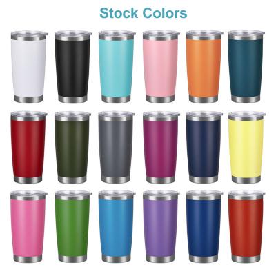 China Free sample wholesale 20oz 30oz stainless steel powder coated tumbler cups in bulk car mug tumbler bottles custom for sale