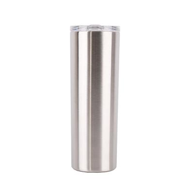 China Wholesale 20oz 30ozDouble Walled Stainless Steel sublimation Slim Skinny Tumbler Double Wall Water Travel Cups With Lids for sale