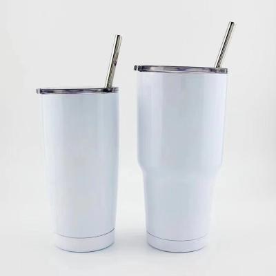 China Wholesale 20oz 30oz Sublimation Skinny Straight Tumbler Double Walled Stainless Steel DIY Sublimation Blanks Tumbler for sale