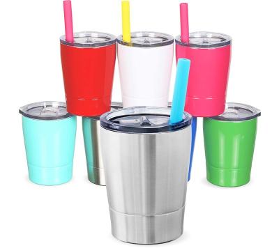 China Wholesale 8oz kids tumbler cup with slide lid Insulated wine cup stainless steel milk cups mug for kids for sale