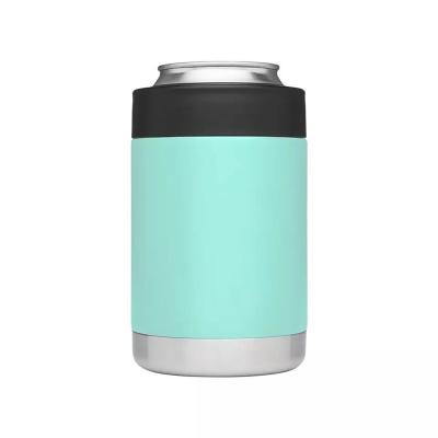 China wholesale custom blank 12oz double wall insulated beer bottle cooler holder stainless steel can cooler for sale