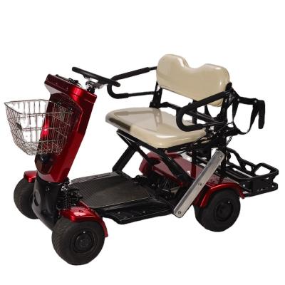 China Fat tire portable powerful golf scooter electric 4WD 4 wheels drive scootmobiel electric golf scooter easy folding with tent for sale