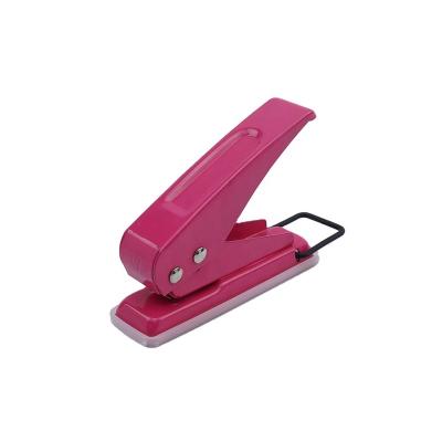 China Custom Portable Single Hole Punch 9.5 x 2.6 x 7 cm Metal Office Supplies Hole Punch Set 1 One for sale