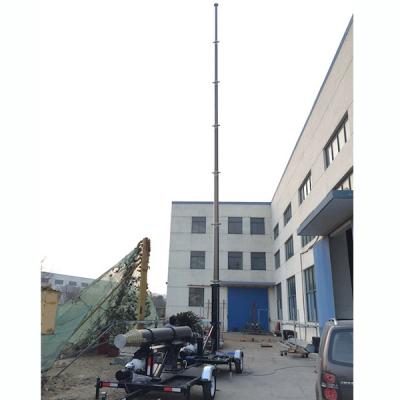 China 9m lockable pneumatic telescopic mast 400kg payloads- mobile antenna telecom pneumatic telescopic mast tower for sale