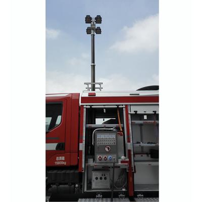 China pneumatic telescopic mast light tower 7.6m pneumatic telescopic mast 4x1000W halogen lamps for sale