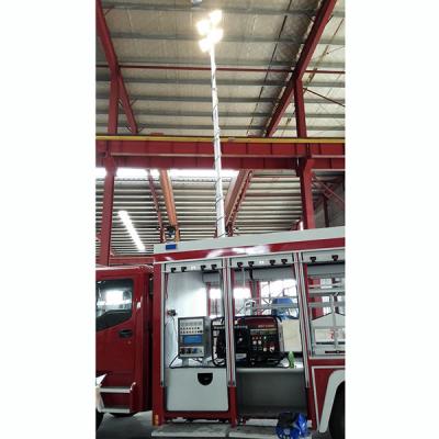 China pneumatic telescopic mast light tower 7.6m pneumatic telescopic mast 4x1000W halogen lamps for sale