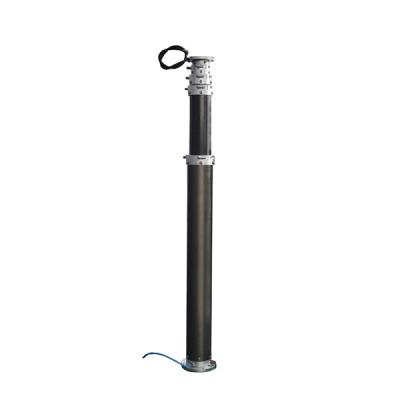 China 6m lockable CCTV pneumatic telescopic mast / CCTV poles/ aluminum telescoping mast for sale