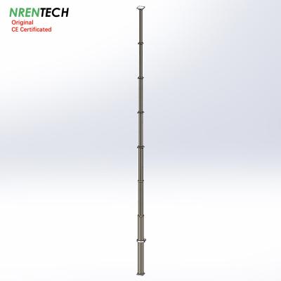 China 18m-400kg heavy duty payloads non-lockable pneumatic telescopic mast for antenna tower for sale