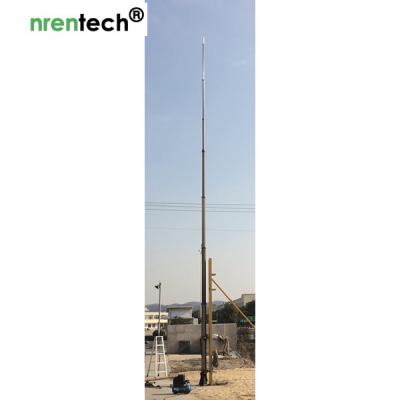 China 15 m Pneumatischer Teleskopmast-NR-2750-15000-30 für mobile Antennenmast-Turm-Aluminium-Teleskopmast zu verkaufen