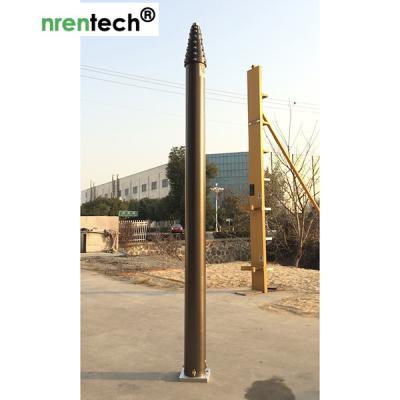 China 15m pneumatic telescopic mast-NR-2750-15000-30 for mobile antenna mast tower-aluminum telescoping mast for sale